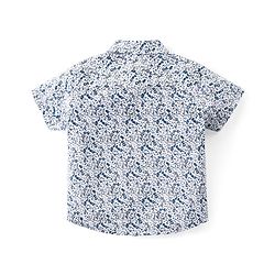 Babyhug Cotton Woven Half Sleeves Printed Shirt & Shorts Set  - Multicolor