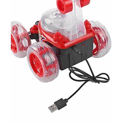 Babyhug Remote Control 360 Degree Twisting Stunt Red Car| 1:24 Scale Rechargeable Car with Lights| Gifting Car for 4 years + Kids| BIS Certified