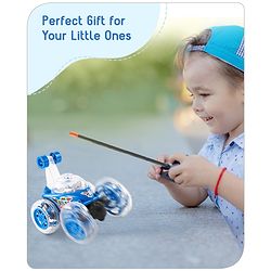 Babyhug Remote Control 360 Degree Twisting Stunt Red Car| 1:24 Scale Rechargeable Car with Lights| Gifting Car for 4 years + Kids| BIS Certified