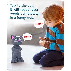 Babyhug Interactive Rechargeable Talking Tom Cat Toy for Toddlers| Repeating words, 10 stories and Songs| Educational Toy| Safe and Durable| BIS Certified
