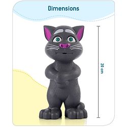 Babyhug Interactive Rechargeable Talking Tom Cat Toy for Toddlers| Repeating words, 10 stories and Songs| Educational Toy| Safe and Durable| BIS Certified