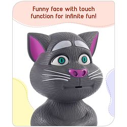 Babyhug Interactive Rechargeable Talking Tom Cat Toy for Toddlers| Repeating words, 10 stories and Songs| Educational Toy| Safe and Durable| BIS Certified