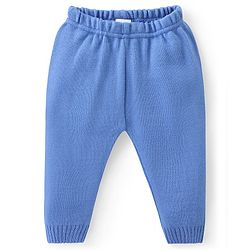 Babyhug Knit Full Sleeves Sweater Set with Aztec Design - Light Blue