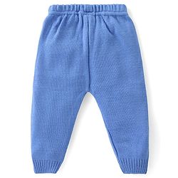 Babyhug Knit Full Sleeves Sweater Set with Aztec Design - Light Blue