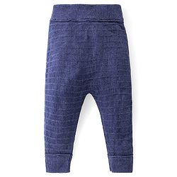 Babyhug Full Length Fleece & Sweater Knit  Woollen Pant with Text Embroidery Solid Colour - Red