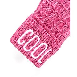 Babyhug Full Length Fleece & Sweater Knit  Woollen Pant with Text Embroidery Solid Colour - Red