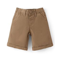 Babyhug Cotton Woven Half Sleeves Striped Shirt & Denim Shorts Set - Blue & Brown