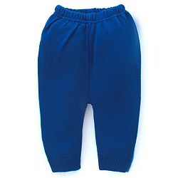 Babyhug Knitted Full Sleeves Sweater Set with Design - Blue