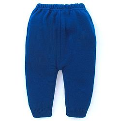 Babyhug Knitted Full Sleeves Sweater Set with Design - Blue