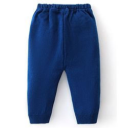 Babyhug Knit Full Sleeves Sweater Set with Stripes Design - Blue