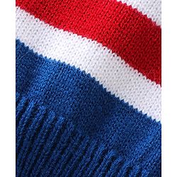 Babyhug Knit Full Sleeves Sweater Set with Stripes Design - Blue