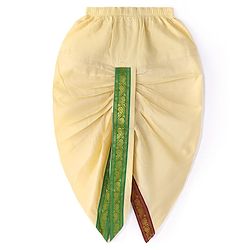 Babyhug Cambric Woven Full Sleeves Solid Kurta With Coordinating Dhoti & Angavastram -  Offwhite