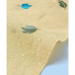 Babyhug Cotton Woven Cambric Full Sleeves Embroidered Kurta Pyjama Set - Yellow