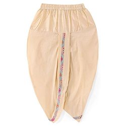 Babyhug Woven Full Sleeves Kurta Dhoti Set with Printed Jacket - Peach