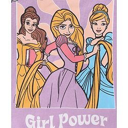 Babyhug Disney Single Jersey Full Sleeves Night Suit with Princess & Floral Print - Purple