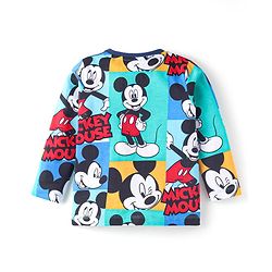 Babyhug Disney Single Jersey Knit Full Sleeves Night Suits with Mickey Mouse Graphics Pack of 2 - Navy Blue