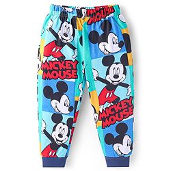 Babyhug Disney Single Jersey Knit Full Sleeves Night Suits with Mickey Mouse Graphics Pack of 2 - Navy Blue