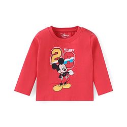 Babyhug Disney Single Jersey Knit Full Sleeves Night Suits with Mickey Mouse Graphics Pack of 2 - Red & White