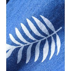 Babyhug Denim Half Sleeves Shirt Leaf Print - Blue