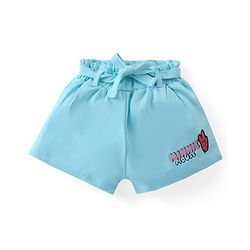 Babyhug Disney Cotton Knit Half Sleeves T-Shirt & Shorts Set With Minnie Mouse Graphics - Multicolor