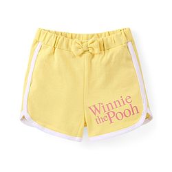 Babyhug Disney Single Jersey Knit Half Sleeves T-Shirt & Shorts Set With Winnie The Pooh Print - Multicolor