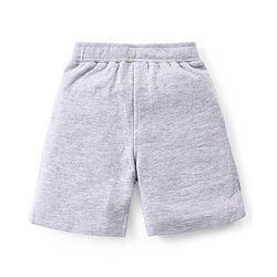 Babyhug Disney Cotton Knit Half Sleeves T-Shirt With Attached Waist Coat & Shorts Set With Winnie The Pooh Graphics - Grey