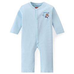 Babyhug 100% Cotton Knit Full Sleeves Rugby Printed Rompers Pack of 2 - Multicolour
