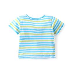 Babyhug 100% Cotton Interlock Anti Bacterial Half Sleeves Vests Dolphin & Striped Print Pack of 5 - Multicolor
