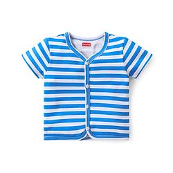Babyhug 100% Cotton Interlock Anti Bacterial Half Sleeves Vests Dolphin & Striped Print Pack of 5 - Multicolor
