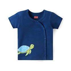 Babyhug 100% Cotton Interlock Anti Bacterial Half Sleeves Vests Dolphin & Striped Print Pack of 5 - Multicolor