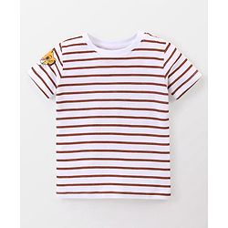 Babyhug Disney Single Jersey Knit Dungaree with Half Sleeve T-Shirt Lion King Print - Yellow