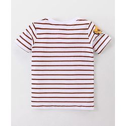 Babyhug Disney Single Jersey Knit Dungaree with Half Sleeve T-Shirt Lion King Print - Yellow