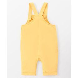 Babyhug Disney Single Jersey Knit Dungaree with Half Sleeve T-Shirt Lion King Print - Yellow