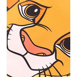 Babyhug Disney Single Jersey Knit Dungaree with Half Sleeve T-Shirt Lion King Print - Yellow