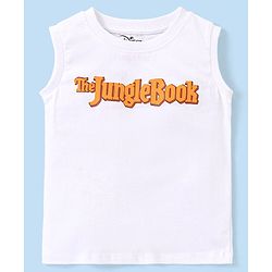 Babyhug Disney Cotton Knit Half Sleeves Shirt & Shorts Set with Inner Tee & The Jungle Book Graphics - Multicolour