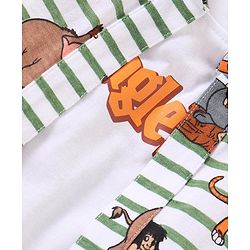 Babyhug Disney Cotton Knit Half Sleeves Shirt & Shorts Set with Inner Tee & The Jungle Book Graphics - Multicolour