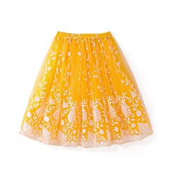 Babyhug Sleeveless Sequined  Floral Embroidered Choli Lehenga Set with Dupatta - Yellow