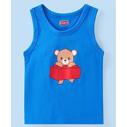Babyhug 100% Cotton Single Jersey Anti Bacterial Sleeveless Vests Bear & Star Print Pack Of 3 - Multicolor