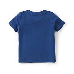 Babyhug Marvel Cotton Knit Half Sleeves T-Shirt with Avengers Graphics - Navy Blue