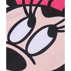 Babyhug Disney Half Sleeves Top with Minnie Mouse Graphics- White