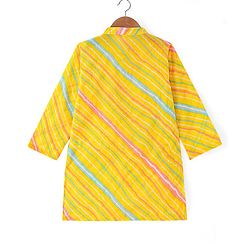 Babyhug Cotton Woven Full Sleeves Printed Kurta With Pyjama - Yellow