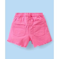 Babyhug Disney Single Jersey Knit Half Sleeves Top &  Shorts Set with Chip n Dale Print - White & Pink