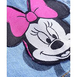 Babyhug Disney Cotton Denim Skirt With Minnie Mouse Graphics - Blue