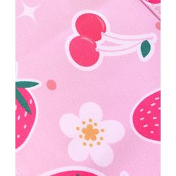Babyhug Water Repellant Sleeveless Two Piece Swimsuit with Frill Detailing Strawberry Print - Pink