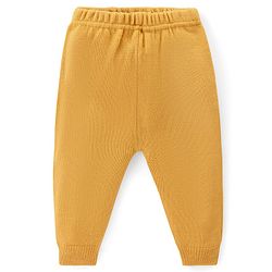 Babyhug Knit Full Sleeves Sweater Set with Aztec Design - Yellow