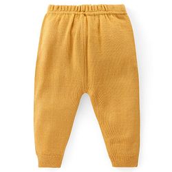 Babyhug Knit Full Sleeves Sweater Set with Aztec Design - Yellow