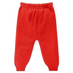 Babyhug Knitted Full Sleeves Pullover Sweater Set with Cars Design - Red