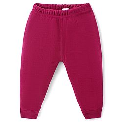 Babyhug Knitted Full Sleeves Pullover Sweater Set with Aztec Design - Pink