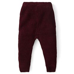 Babyhug Knitted Full Sleeves Pullover Sweater Set with Colour Block Design - Green White &  Maroon