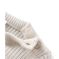 Babyhug Knitted Full Sleeves Pullover Sweater Set with Colour Block Design - Green White &  Maroon